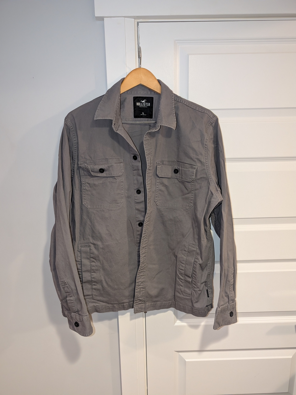 Hollister Co. Men's Cotton Canvas Utility Shirt Jacket Overshirt Shacket